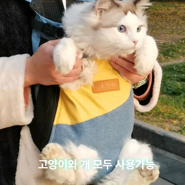 외출나들이휴대용펫가방어깨끈두개+가로스냅연결