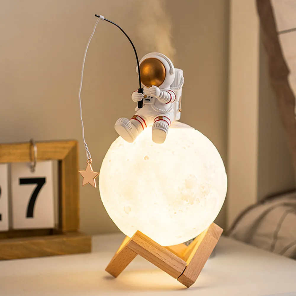 4in1 스타피싱 스페이스맨 우주인 피규어 문라이트 가습기 램프