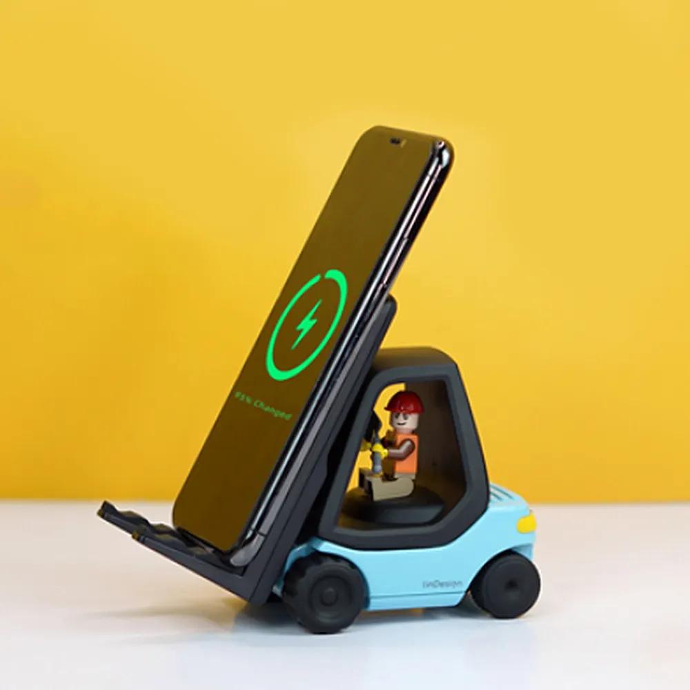 Lindesign 미니 포크리프트(지게차) 무선 스마트폰 충전 거치대