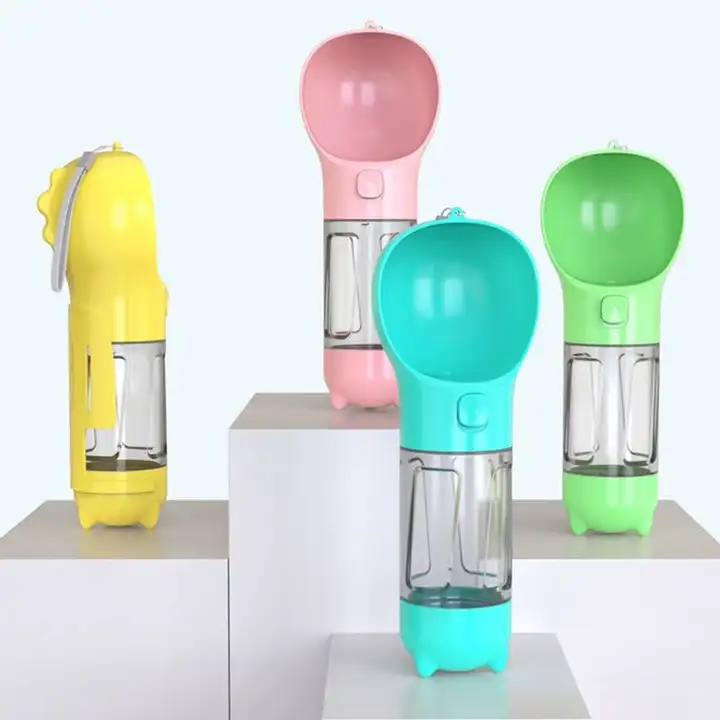 휴대용 애완 동물용 물 및 사료 4 in 1 급식기（300ml）