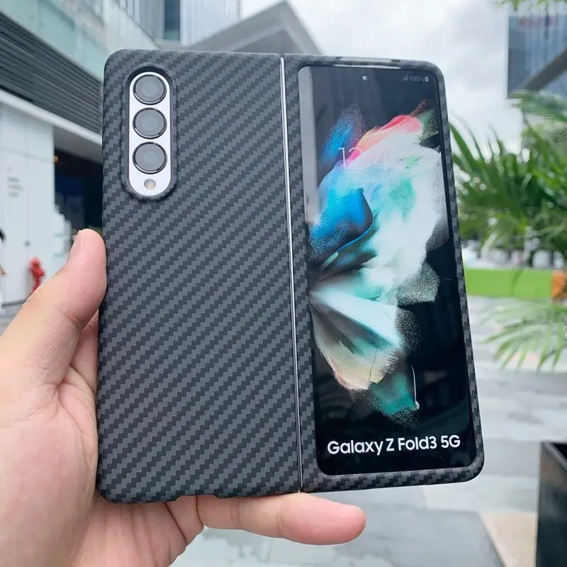 Samsung ZFold3/ZFold4 탄소 섬유 보호 케이스와 호환 가능