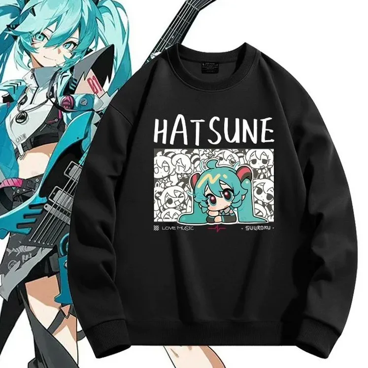 귀엽고 스타일리시한 만화 프린트 맨투맨 (남녀공용)