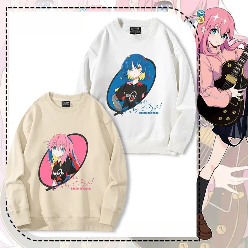 귀엽고 스타일리시한 만화 프린트 맨투맨 (남녀공용)